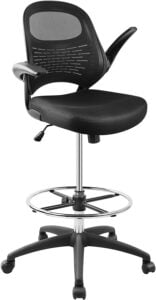 black ergonomic chair with adjustable arms