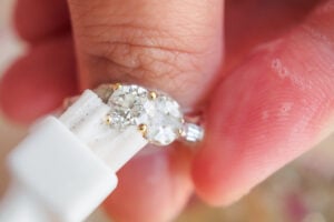 Best Steam Jewelry Cleaners - The Creative Folk Close-up of a diamond ring being cleaned