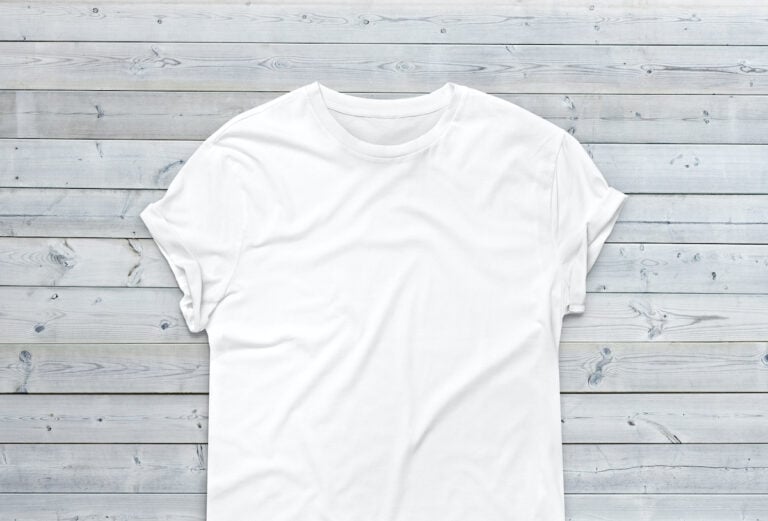 White Shirt On Gray Wood