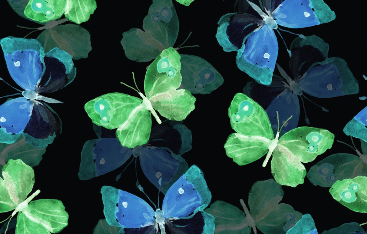 Butterfly Patterned Fabric