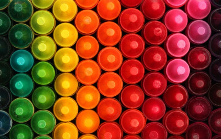 Crayons from above.